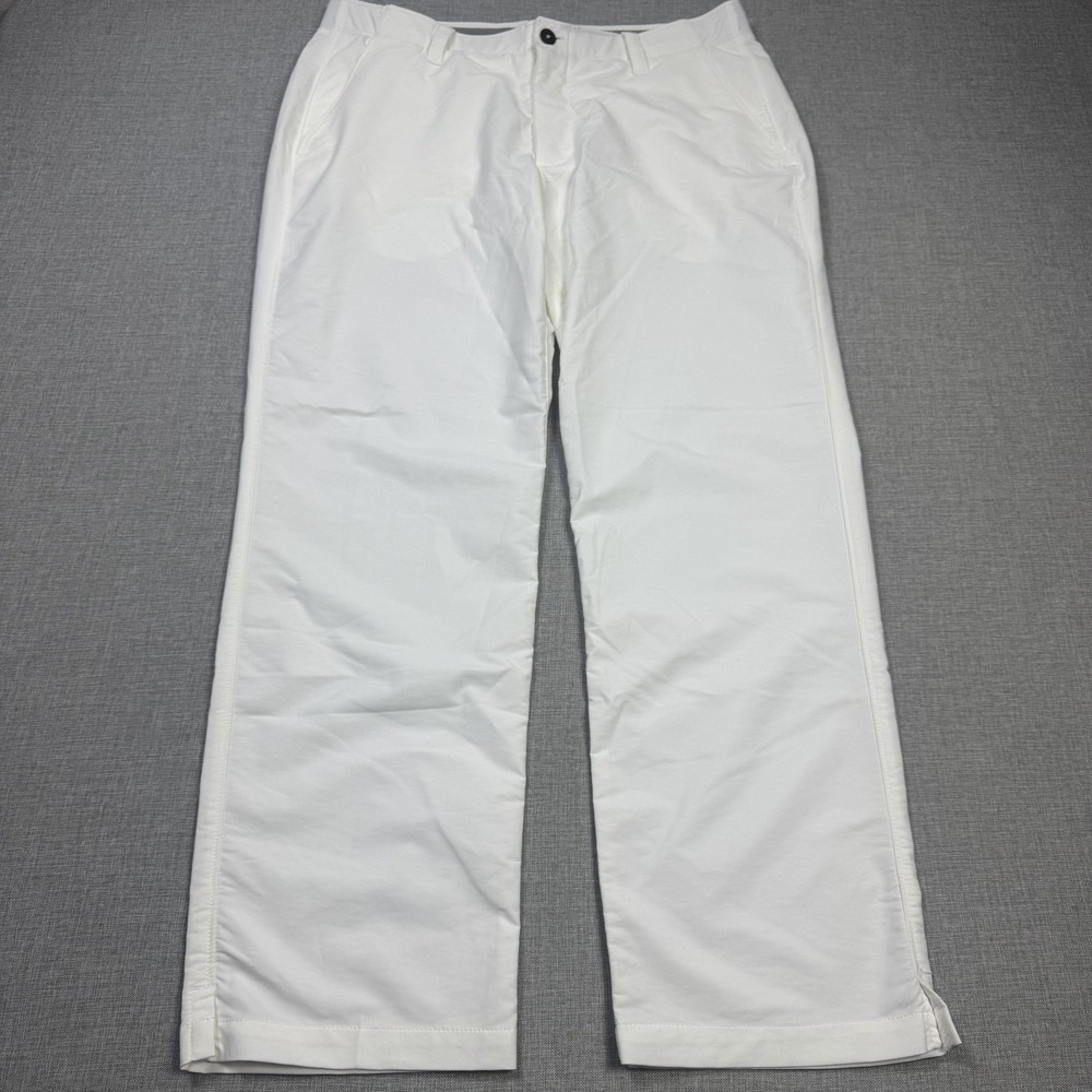 Under Armour Chino Pants Mens 36x30 White Nylon Polyester Spandex Stretch